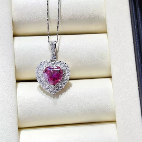 1 Carat 925 Sterling Silver Moissanite Necklace