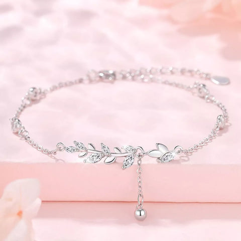 925 Sterling Silver Leaf Bracelet
