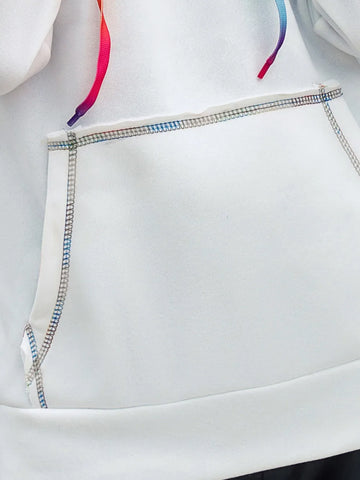 Ivy Lane Contrast Stitching Drawstring Raglan Sleeve Hoodie