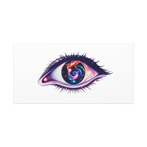 Cosmic Eye Canvas Print — Galaxy Eye Matte Stretched Wall Art
