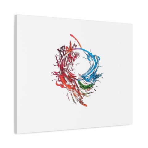 Abstract Color Splash Canvas Print — Modern Watercolor Circle Art on Matte Stretched Canvas
