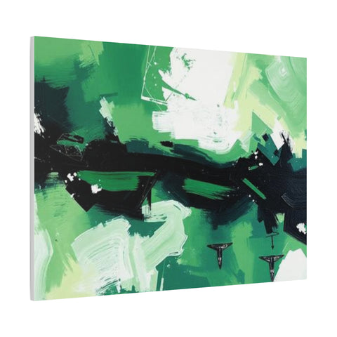 Abstract Green Brushstroke Canvas Print