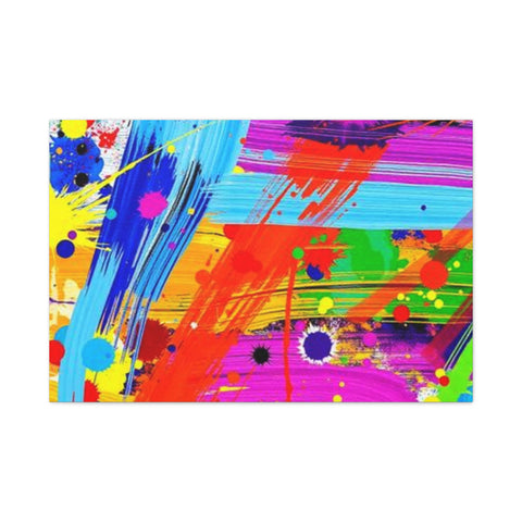 Abstract Color Splash Canvas Print — Vibrant Modern Wall Art