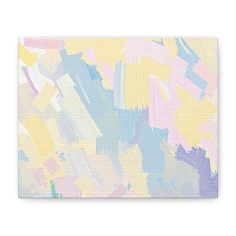 Pastel Abstract Brushstroke Canvas Wall Art