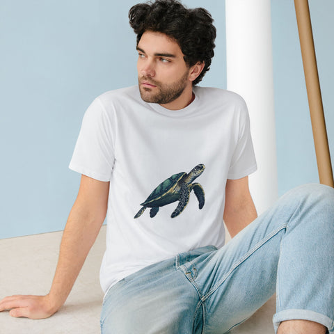 Sea Turtle Illustration T-Shirt – Eco Ocean Wildlife Tee