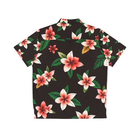 Tropical Plumeria Hawaiian Shirt — Men's Floral Aloha Button-Up