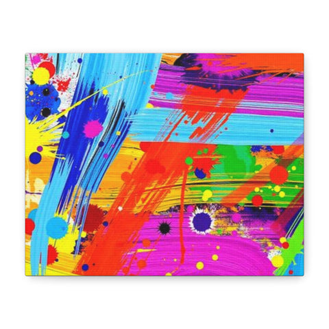 Abstract Color Splash Canvas Print — Vibrant Modern Wall Art