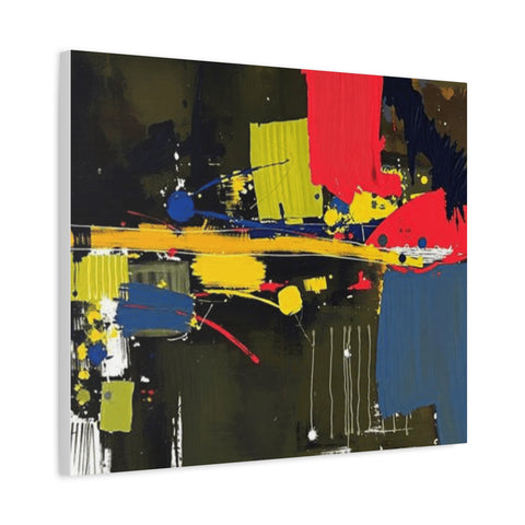 Abstract Color Splash Matte Canvas Print — Modern Stretched Wall Art