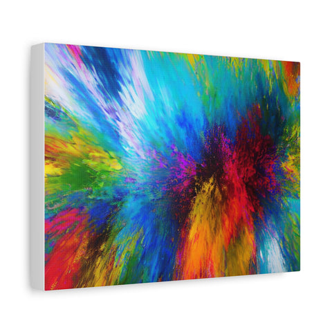 Abstract Color Explosion Matte Canvas Print