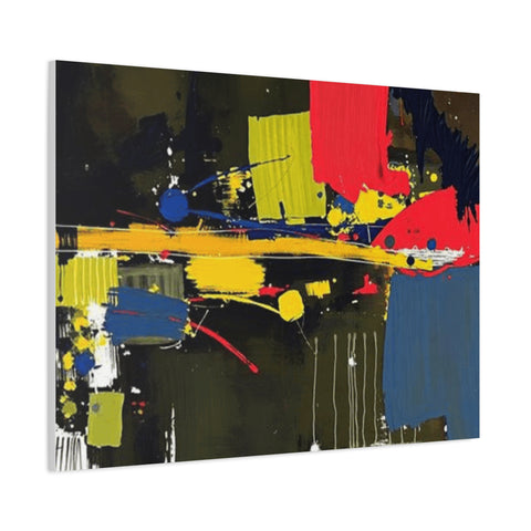 Abstract Color Splash Matte Canvas Print — Modern Stretched Wall Art