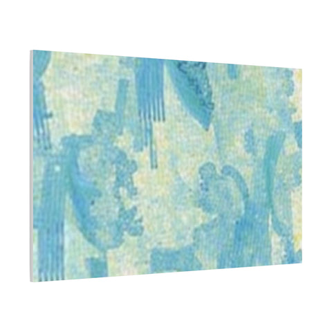 Abstract Aqua Brushstroke Canvas Print — Coastal Blue Wall Art