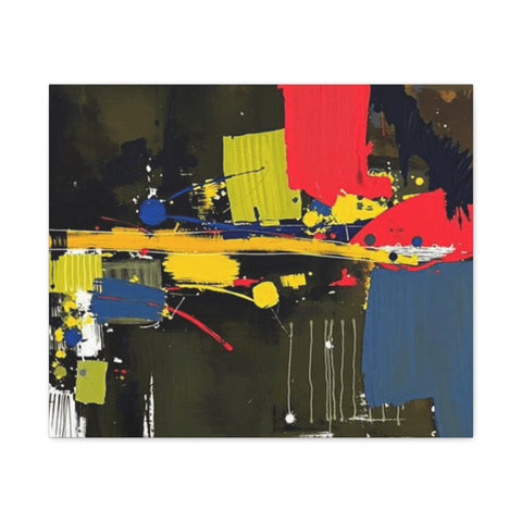 Abstract Color Splash Matte Canvas Print — Modern Stretched Wall Art