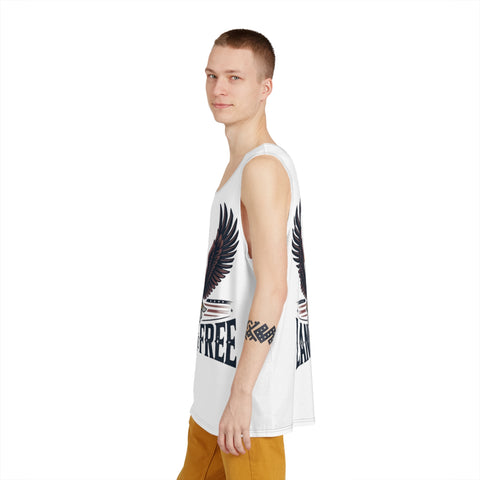 Patriotic Eagle Tank Top - "Land of the Free" Men's Sleeveless Shirt