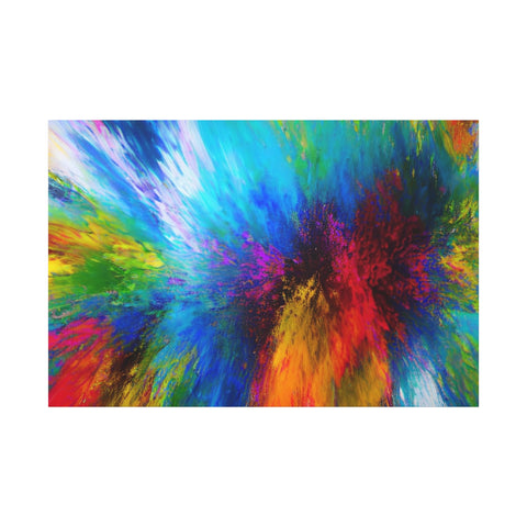 Abstract Color Explosion Matte Canvas Print