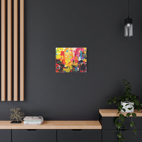 Abstract Color Splash Canvas Print - Vibrant Stretched Matte Wall Art