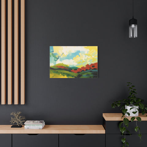 Abstract Colorful Landscape Canvas