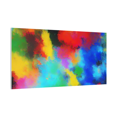 Abstract Color Burst Canvas Print — Vibrant Stretched Matte Wall Art