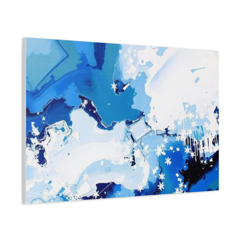 Abstract Blue Galaxy Canvas Print — Matte Stretched Wall Art