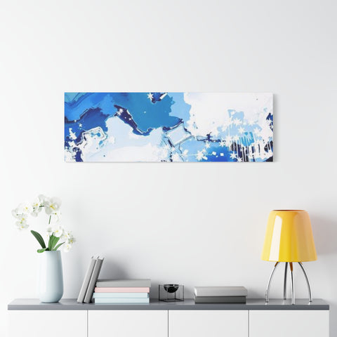Abstract Blue Galaxy Canvas Print — Matte Stretched Wall Art