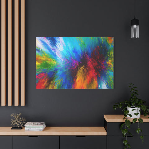 Abstract Color Explosion Matte Canvas Print