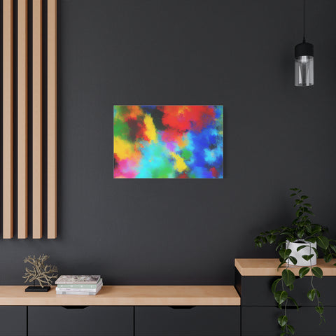 Abstract Color Burst Canvas Print — Vibrant Stretched Matte Wall Art
