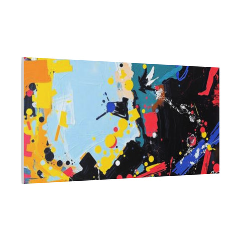 Abstract Color Splash Matte Canvas Print — Modern Stretched Wall Art