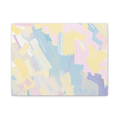 Pastel Abstract Brushstroke Canvas Wall Art