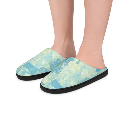 Coastal Watercolor Women's Indoor Slippers