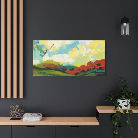 Abstract Colorful Landscape Canvas