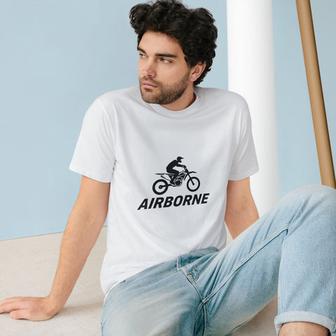 Airborne Dirt Bike T-Shirt — Motocross Rider Graphic Tee