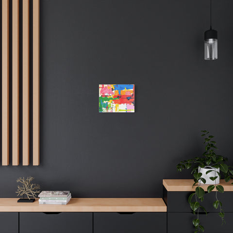 Abstract Color Splash Matte Canvas Print — Vibrant Modern Wall Art