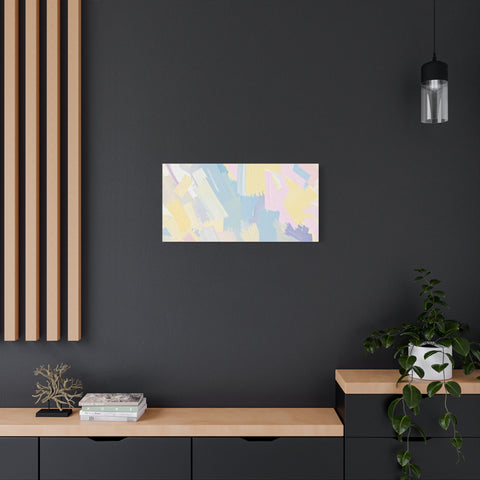 Pastel Abstract Brushstroke Canvas Wall Art