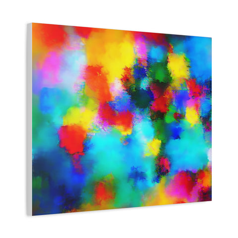 Abstract Rainbow Splash Matte Canvas Print