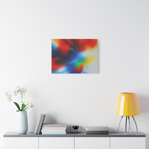 Abstract Color Burst Canvas Print — Vibrant Stretched Matte Wall Art