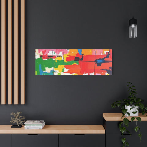 Abstract Color Splash Matte Canvas Print — Vibrant Modern Wall Art