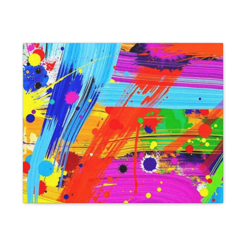 Abstract Color Splash Canvas Print — Vibrant Modern Wall Art