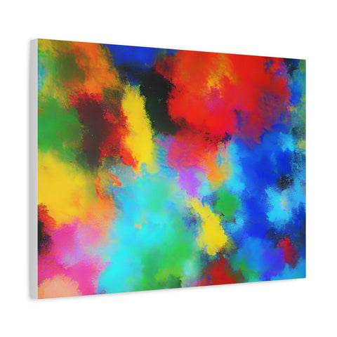Abstract Color Burst Canvas Print — Vibrant Stretched Matte Wall Art