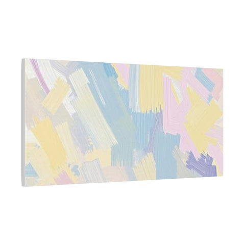 Pastel Abstract Brushstroke Canvas Wall Art
