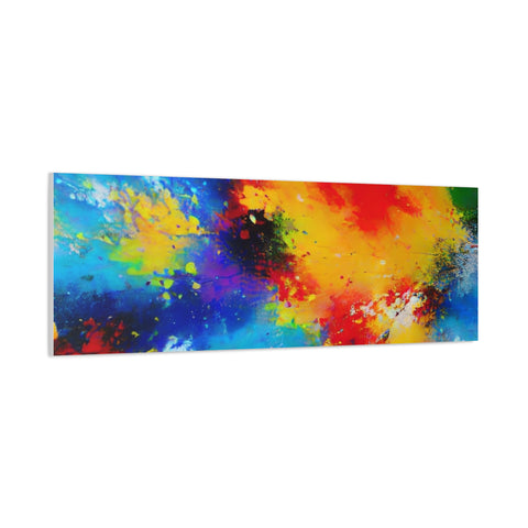 Abstract Color Splash Matte Canvas Print — Vibrant Stretched Wall Art