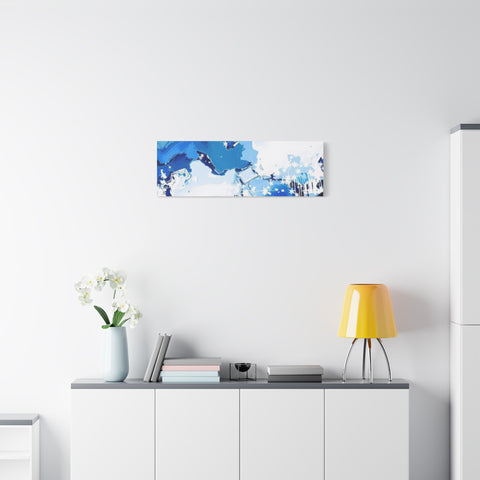 Abstract Blue Galaxy Canvas Print — Matte Stretched Wall Art