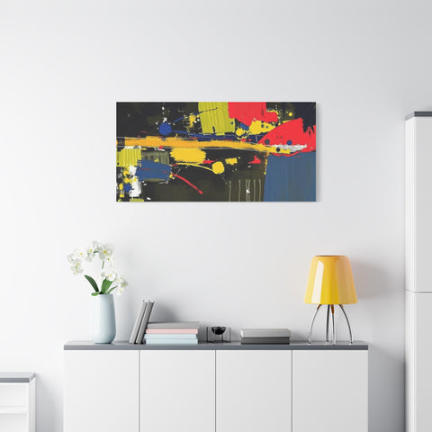 Abstract Color Splash Matte Canvas Print — Modern Stretched Wall Art