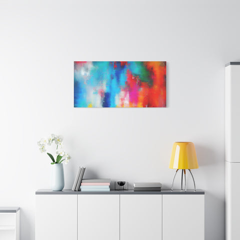 Vibrant Abstract Color Splash Matte Canvas Print