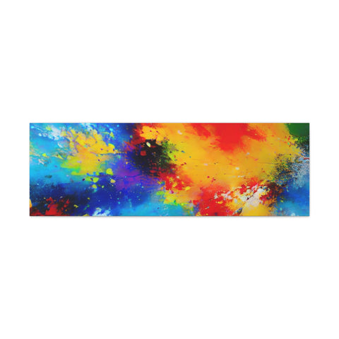Abstract Color Splash Matte Canvas Print — Vibrant Stretched Wall Art