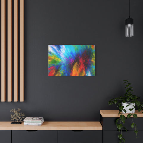 Abstract Color Explosion Matte Canvas Print