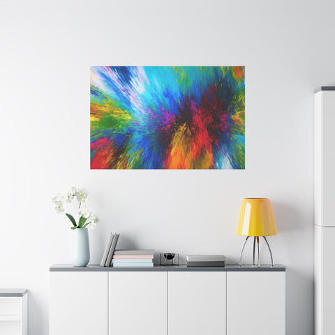 Abstract Color Explosion Matte Canvas Print
