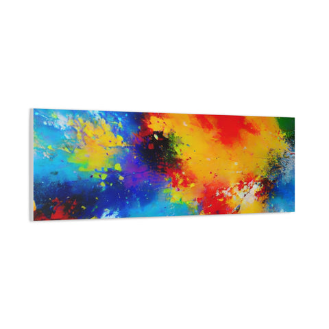 Abstract Color Splash Matte Canvas Print — Vibrant Stretched Wall Art