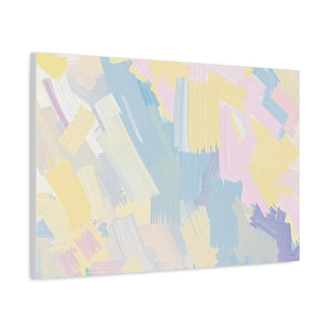 Pastel Abstract Brushstroke Canvas Wall Art