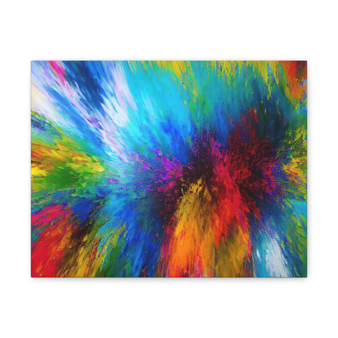 Abstract Color Explosion Matte Canvas Print