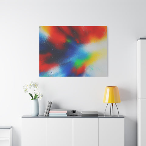 Abstract Color Burst Canvas Print — Vibrant Stretched Matte Wall Art