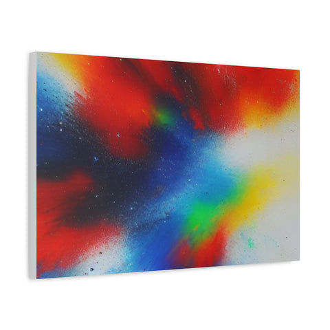 Abstract Color Burst Canvas Print — Vibrant Stretched Matte Wall Art